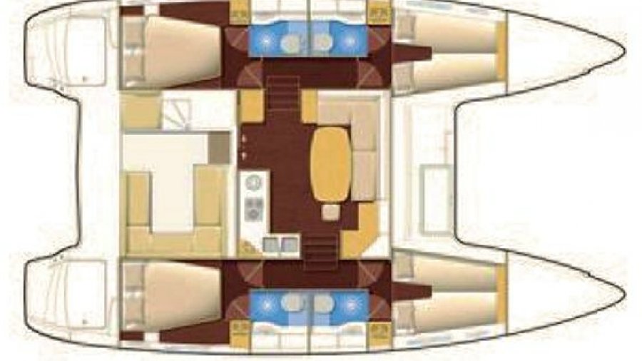 Lagoon 400 Layout - Skyfall Yacht Charter